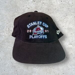 Colorado Avalanche Hat Stanley Cup Champs 2001 Black Low Profile Hat New Era